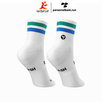 Personal Best Run - Performance Sock - Low Double Slash - Blue Green